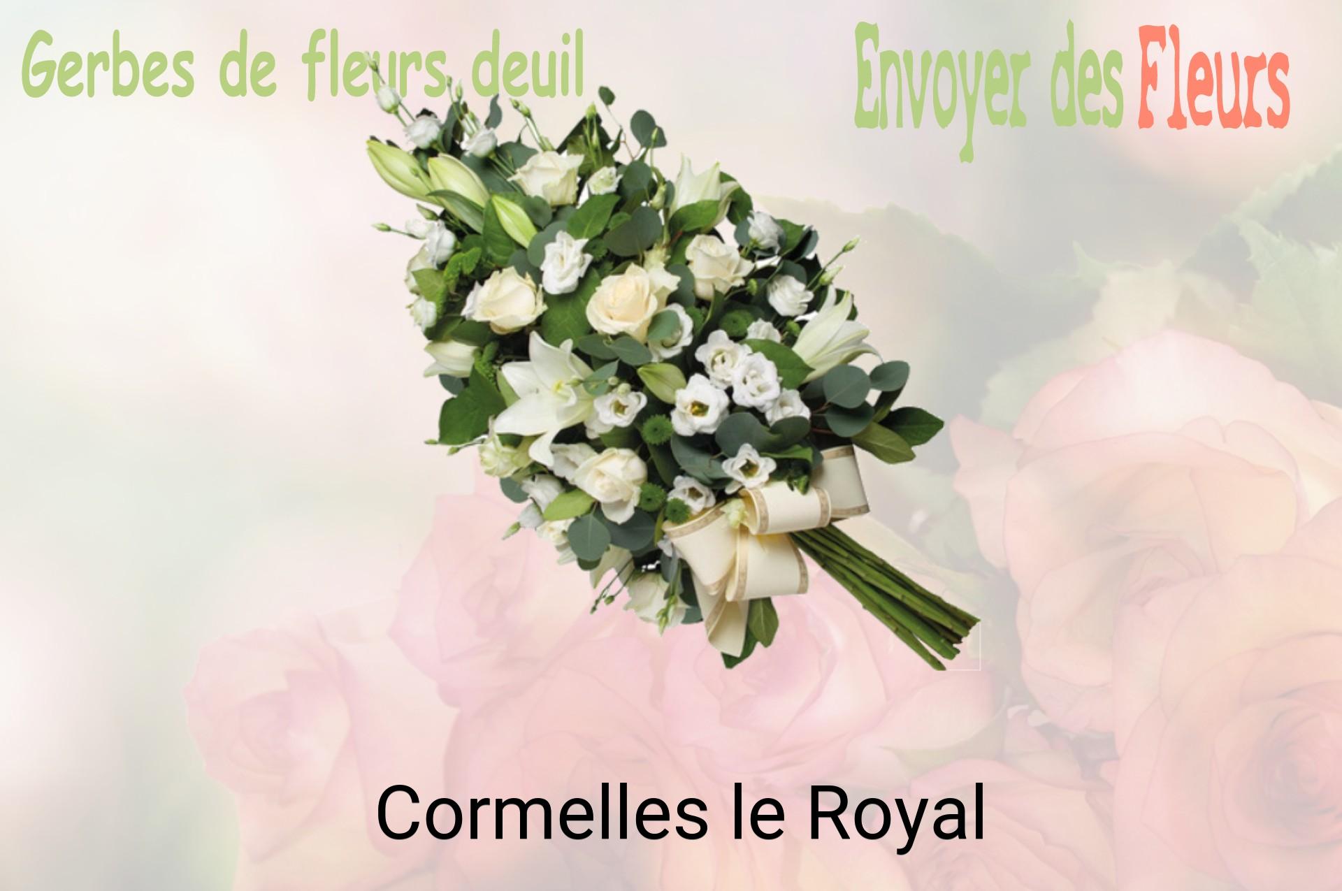 Gerbe de fleurs de deuil livrée à Cormelles-le-Royal